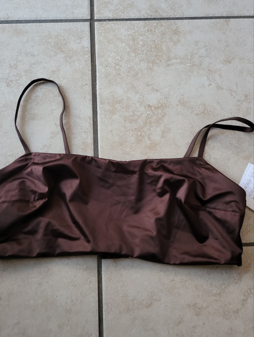 Auden Brown Silky XXL Top